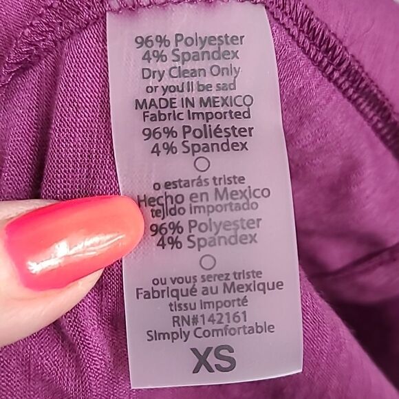 LuLaRoe Sarah Dark Pink Slub Knit Duster Cardigan XS Open-Front Long Layering - Picture 7 of 8